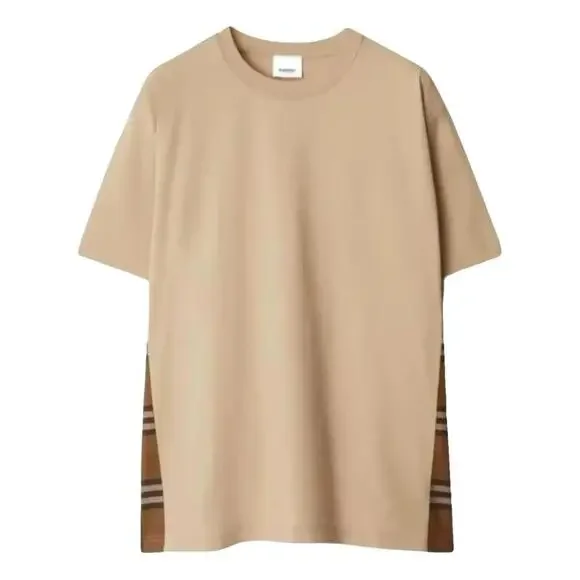 【BURBERRY】サイドチェック柄オーバーサイズTシャツ CARIS すぐ届く[BURBERRY] サイドチェックオーバーサイズTシャツ CARIS